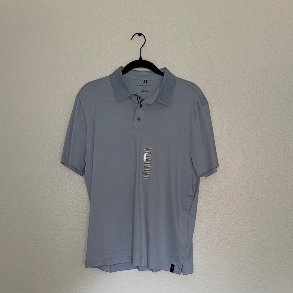 Perry Ellis Sky Blue Polo Shirt